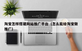 分宜淘宝怎样搭建网站推广平台（怎么能给淘宝做推广）